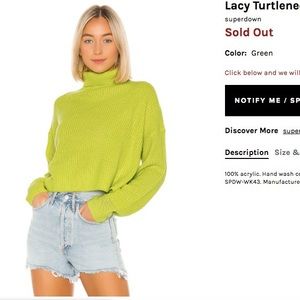 superdown Lacy Turtleneck Sweater